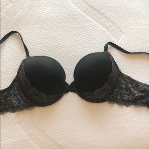 NWOT Black lace push-up Honeydew bra 36D